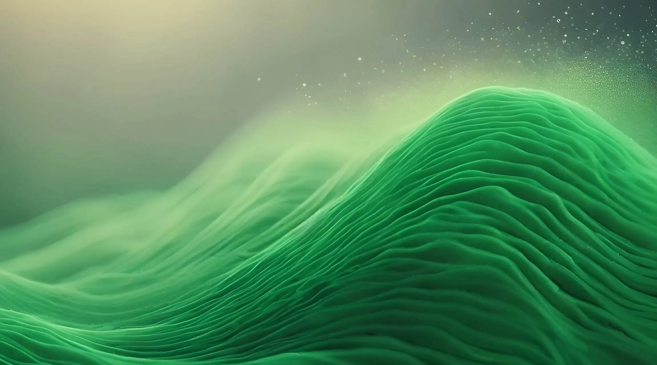 Emerald Waves Abstract Serene Video Clip